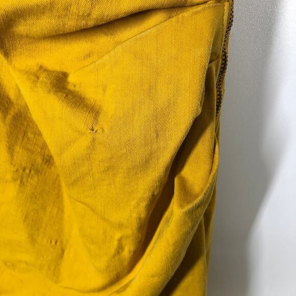 Jonathan Simkhai One Shoulder Dress Asymmetric Denim Sheath Yellow Size 8 - Picture 12 of 12